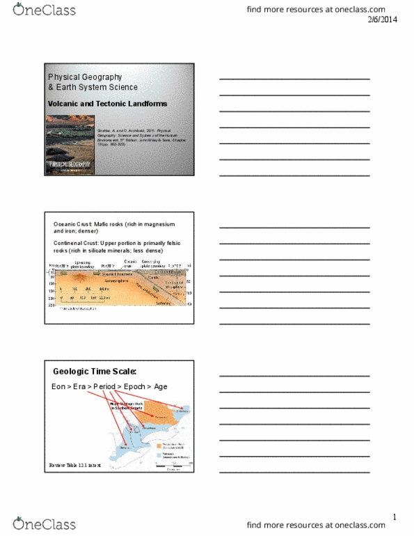 GPHY 102 Lecture Notes - Lecture 14: Geologic Time Scale, Silicate Minerals, Mafic thumbnail