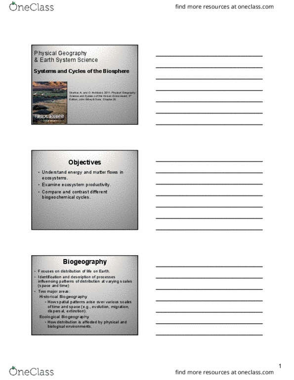 GPHY 102 Lecture Notes - Lecture 21: John Wiley & Sons, Biogeography, Moderate-Resolution Imaging Spectroradiometer thumbnail