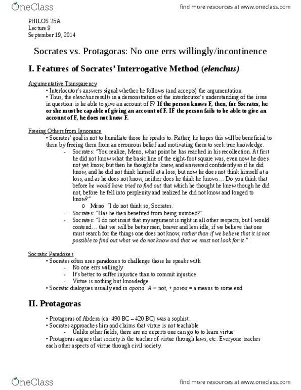 PHILOS 25A Lecture 9: PHILOS 25A Lecture 9 (Protagoras) (September 19, 2014).docx thumbnail