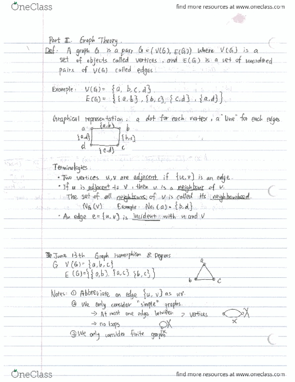 MATH239 Lecture Notes - Lecture 10: Handshaking, Abbreviation, Complete Graph thumbnail
