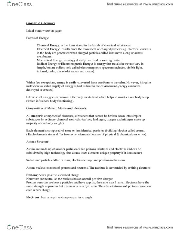 BLG 10A/B Chapter Notes - Chapter 2: Identical Particles, Unified Atomic Mass Unit thumbnail