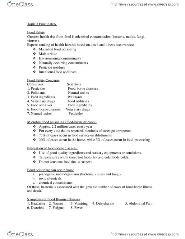 HNSC 1210 Lecture Notes - Lecture 6: Emulsion, Teratology, Celery thumbnail