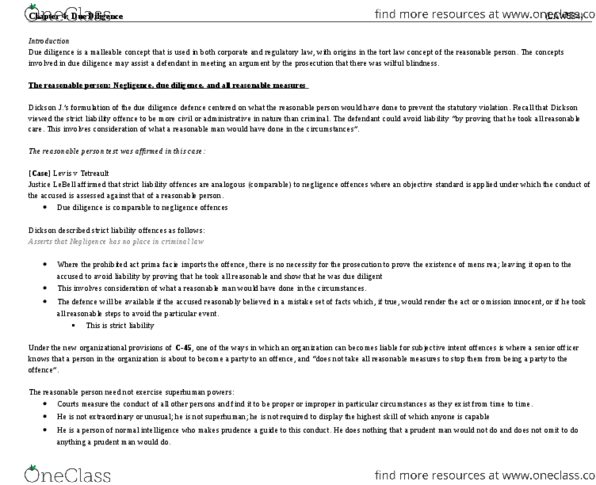 LAW 534 Chapter Notes - Chapter 4: Regulatory Offence, Dangerous Driving, The Offence thumbnail