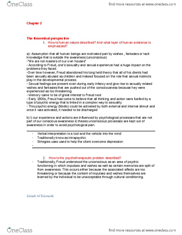 PSYC 4060 Chapter Notes - Chapter 2: Tacit Knowledge, Therapeutic Relationship, Intersubjectivity thumbnail