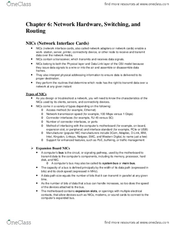 ITM 301 Chapter Notes - Chapter 6: Conventional Pci, Pci Express, Expansion Card thumbnail