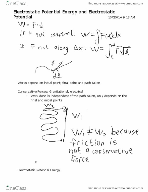 PHYS 241 Lecture Notes - Lecture 12: Bisection, Point Particle, Potential Energy thumbnail
