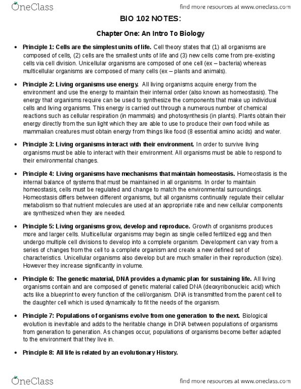 BIOL 102 Chapter Notes - Chapter 1: Binomial Nomenclature, Antimicrobial Resistance, Cellular Respiration thumbnail