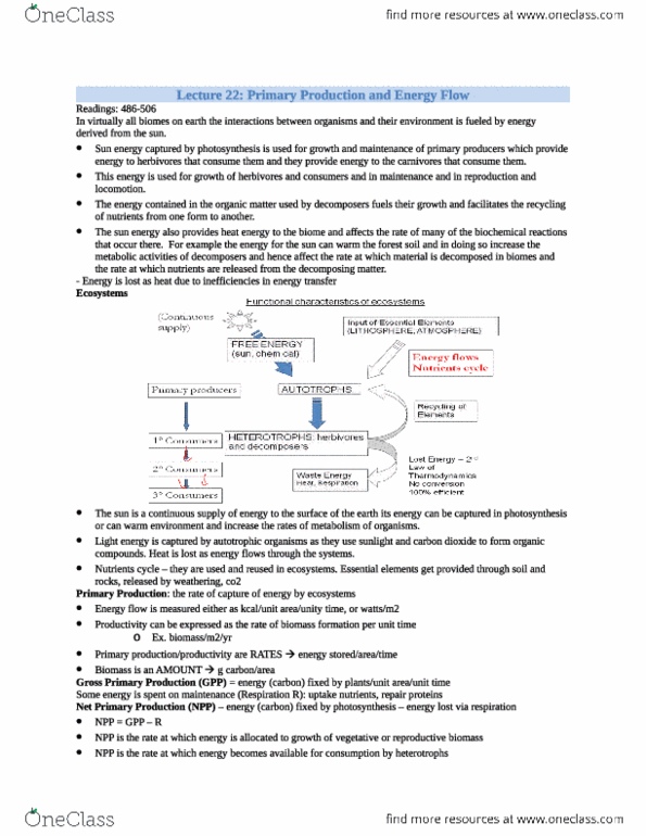 BIOL 215 Study Guide - Fall 2012, - Stoma, Downwelling, Limiting Factor