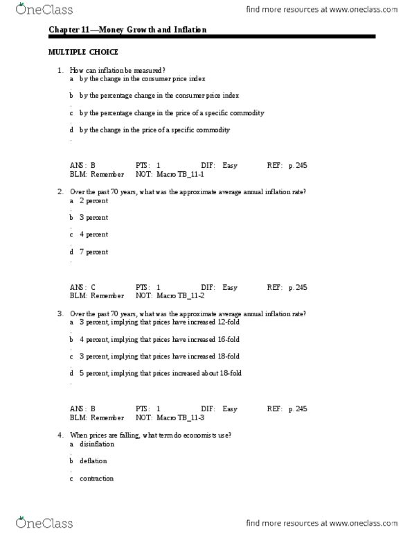 EC140 Chapter 11: Chapter 11 Notes and multiple choice thumbnail