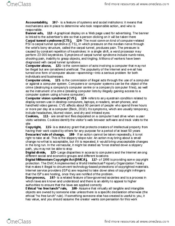 ITM 207 Chapter Notes - Chapter 4: World Intellectual Property Organization, Intangible Property, Information System thumbnail