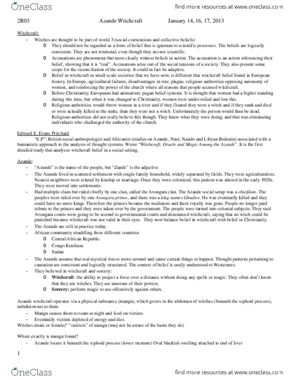 ANTHROP 2R03 Lecture Notes - Lecture 1: Abdominal Cavity, Termite, Granary thumbnail