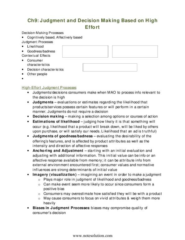 MGMC02H3 Chapter Notes - Chapter 9: Negativity Bias, Confirmation Bias, Prospect Theory thumbnail