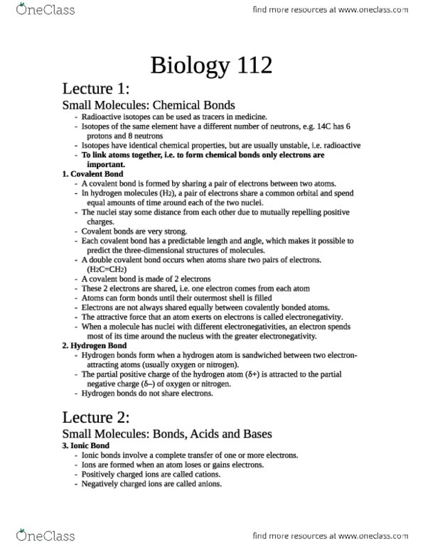 BIOL 112 Quiz Biology 112 (93 on the test) OneClass