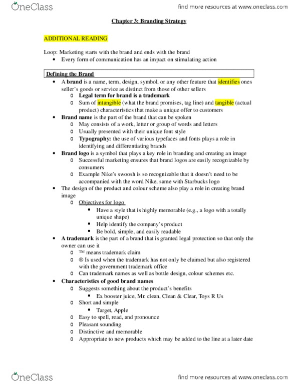 Management and Organizational Studies 3322F/G Chapter Notes - Chapter 3: Product Differentiation, Perforin, Deliverable thumbnail