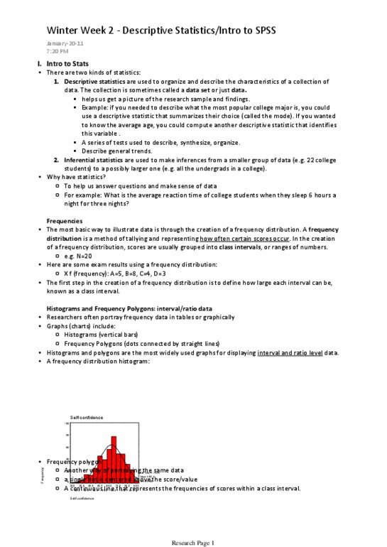 NUR 80A/B Lecture 2: Winter Week 2 - Descriptive Statistics/Intro to SPSS thumbnail