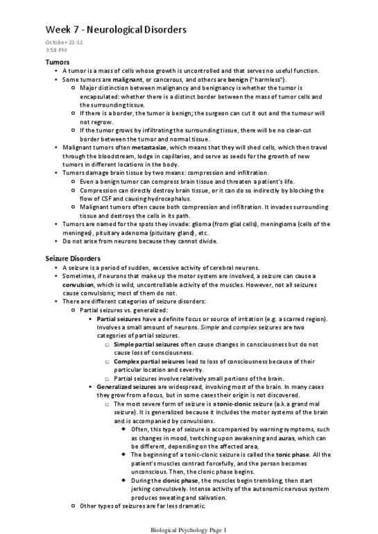 PSY 324 Chapter : Week 7 - Neurological Disorders thumbnail