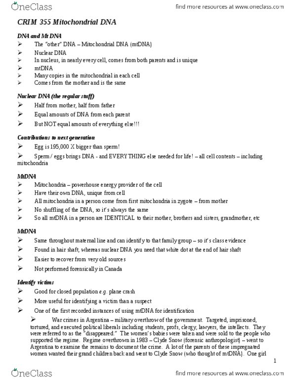 CRIM 355 Lecture Notes - Lecture 8: Graphology, Muffle Furnace, Visual Impairment thumbnail