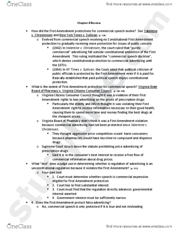 MMC 4200 Study Guide Winter 2012, Midterm The New York Times, U.S