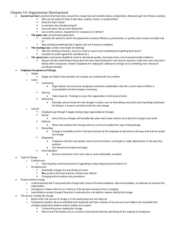 Psychology 2060 Chapter 14: Organizational Development thumbnail