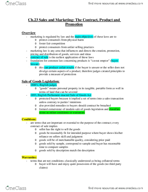 MCS 3040 Chapter 23: Ch.23 Sales and Marketing- Contract, Product and Promotion.docx thumbnail