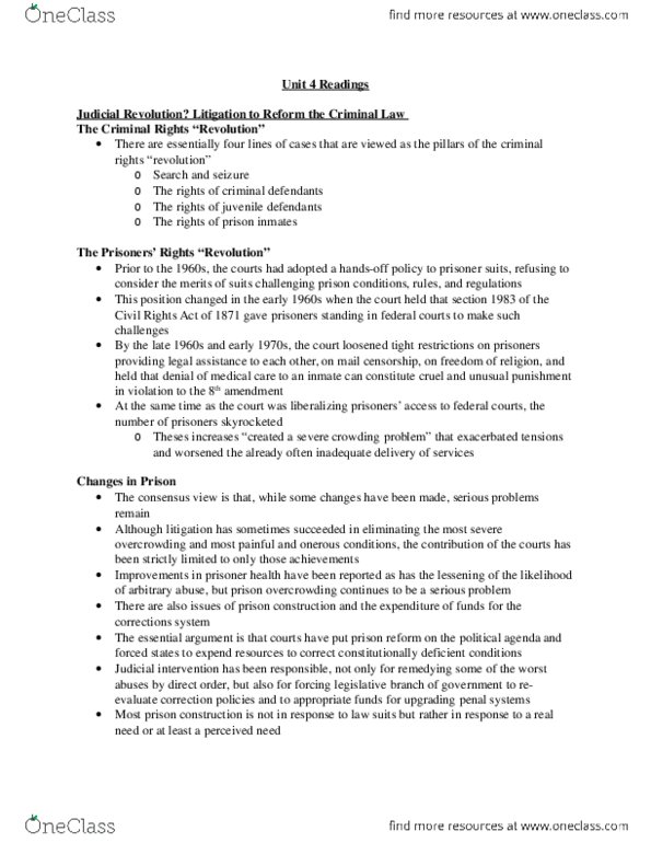 POLS 3300 Chapter Notes -Ultimate Power, Exclusionary Rule, Police Brutality thumbnail