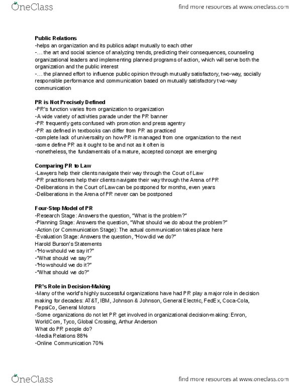 COM CO 101 Lecture Notes - Lecture 16: Reputation Management, Mci Inc., Investor Relations thumbnail