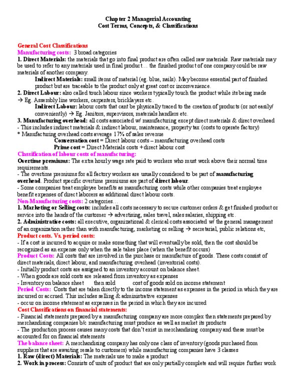 ACCT 2230 Chapter Notes - Chapter 2: Opportunity Cost, Income Statement thumbnail