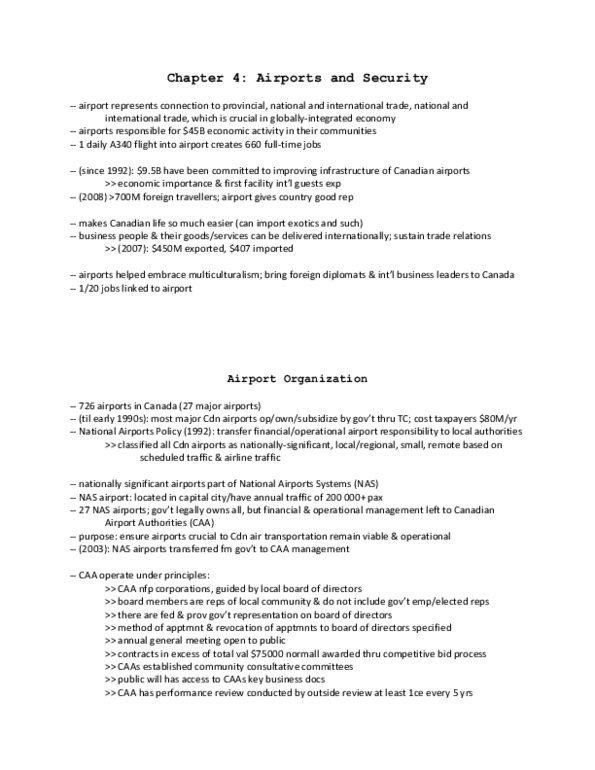 Management and Organizational Studies 1022F/G Chapter : Airports and Security thumbnail