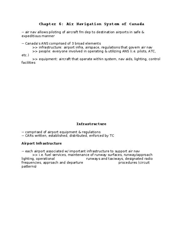 Management and Organizational Studies 1022F/G Chapter Notes -Traffic Collision Avoidance System, Visual Flight Rules, Ground Proximity Warning System thumbnail