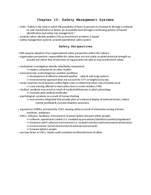 Management and Organizational Studies 1022F/G Chapter : Safety Management Systems thumbnail