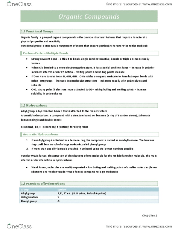 Chemistry 1301A/B Chapter Notes -Condensation Reaction, Saponification, Dehydrogenation thumbnail