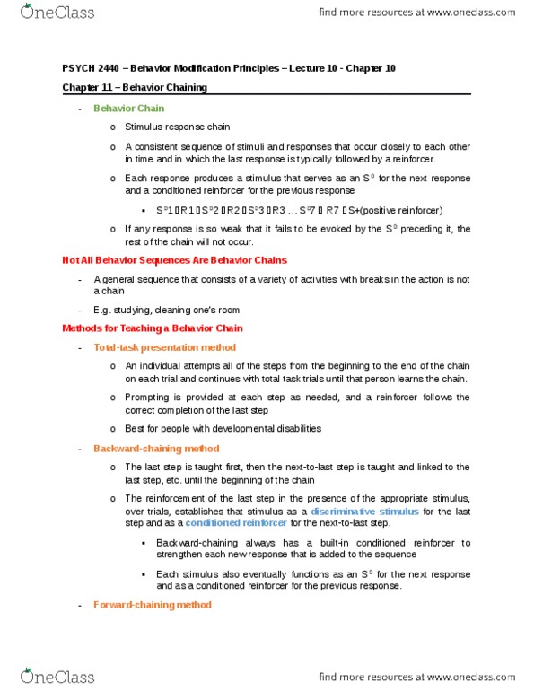 PSYC 2440 Lecture Notes - Lecture 11: Error Detection And Correction, Backward Chaining, Adventitiousness thumbnail