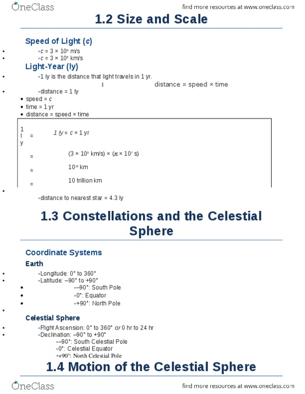ASTR 101 Lecture Notes - Lecture 1: Celestial Pole, Solar Time, Precession thumbnail