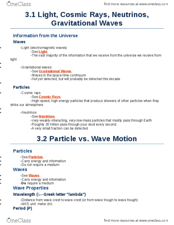 ASTR 101 Lecture Notes - Lecture 7: Electromagnetic Spectrum, Electromagnetic Field, Gravitational Wave thumbnail