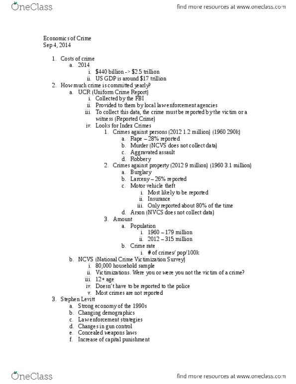 ECON 1240 Lecture Notes - Lecture 2: Burglary, National Crime Victimization Survey, Crack Cocaine thumbnail