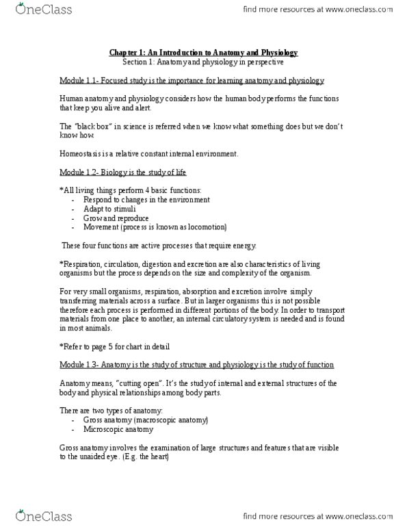 ANT101H5 Lecture Notes - Lecture 1: Smooth Muscle Tissue, Epithelium, Gross Anatomy thumbnail