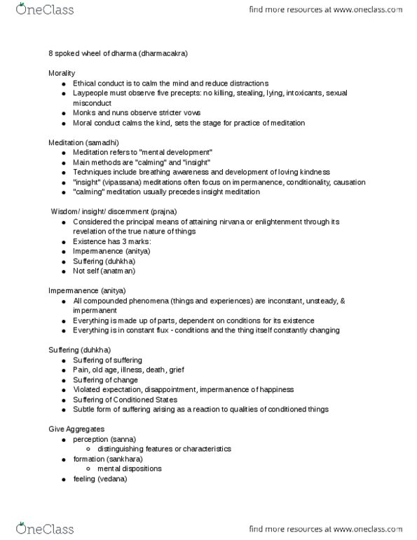 RG ST 21 Lecture Notes - Lecture 5: Dharma, Dharmachakra, Impermanence thumbnail