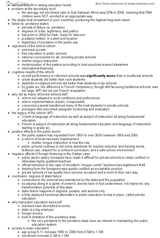 SOCI 254 Lecture Notes - Lecture 20: Human Development Index thumbnail