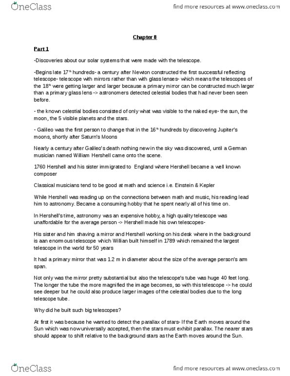 NATS 1745 Lecture Notes - Lecture 8: Primary Mirror, Aan, Methane Clathrate thumbnail