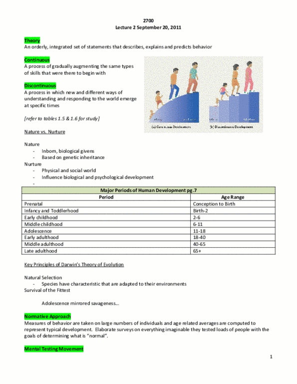 Health Sciences 2700A/B Lecture Notes - Social Learning Theory, Behaviorism thumbnail