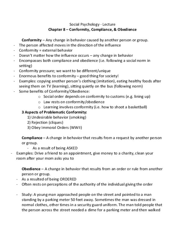 Psychology 2070A/B Chapter 8: Lecture and Textbook Notes for Chapter 8 thumbnail