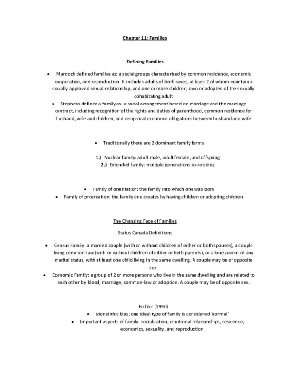 SOC100 Lecture : Chapter 11 Families thumbnail