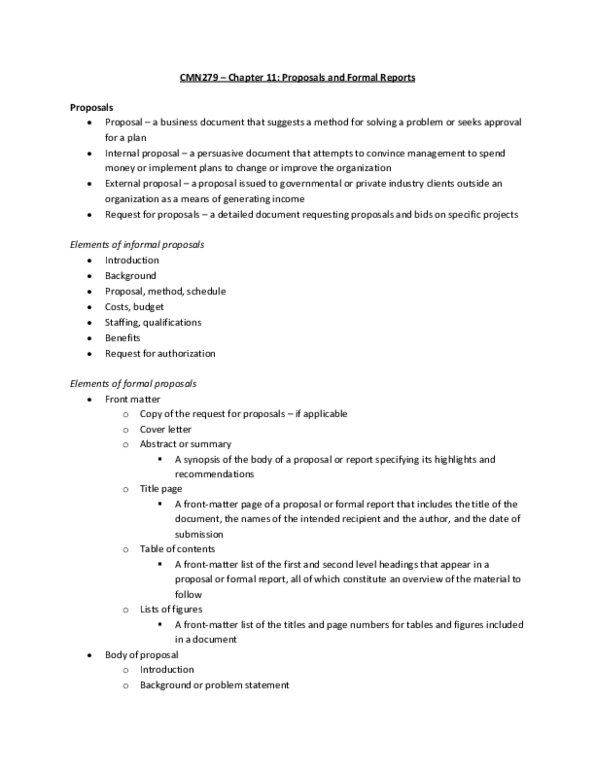 CMN 279 Chapter 11: Chapter 11 - Proposals and Formal Reports thumbnail