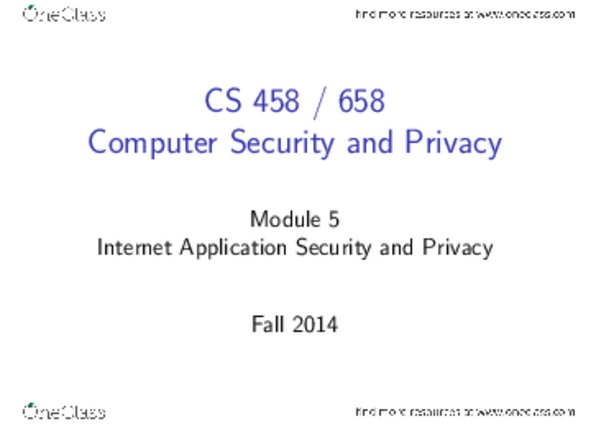 CS458 Lecture Notes - Lecture 5: Authenticated Encryption, Stream Cipher, Block Cipher thumbnail