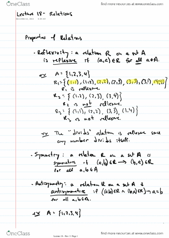 COMP 1805 Lecture 18: Lecture 18 - Nov 11.pdf thumbnail