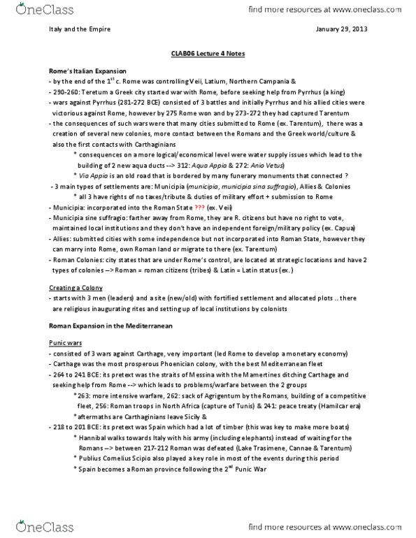 CLAB06H3 Lecture 4: CLAB06 Lecture 4 Notes.pdf thumbnail