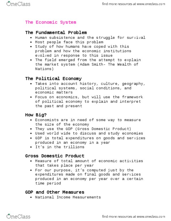 ECO 101 Lecture Notes - Lecture 1: Economic Globalization, Usury, Merchant Capitalism thumbnail