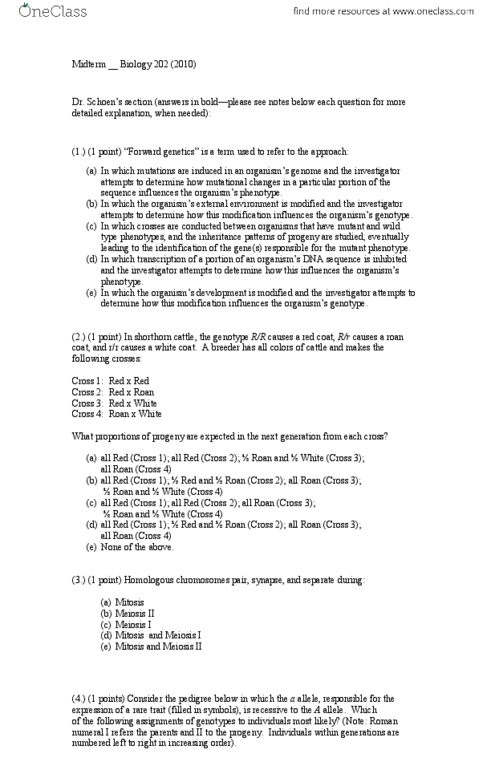 Biol Study Guide Fall Midterm Genotype Frequency Meiosis