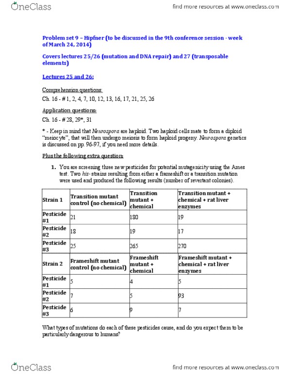 BIOL 202 Chapter Notes -Ames Test, Pesticide, Meiosis thumbnail