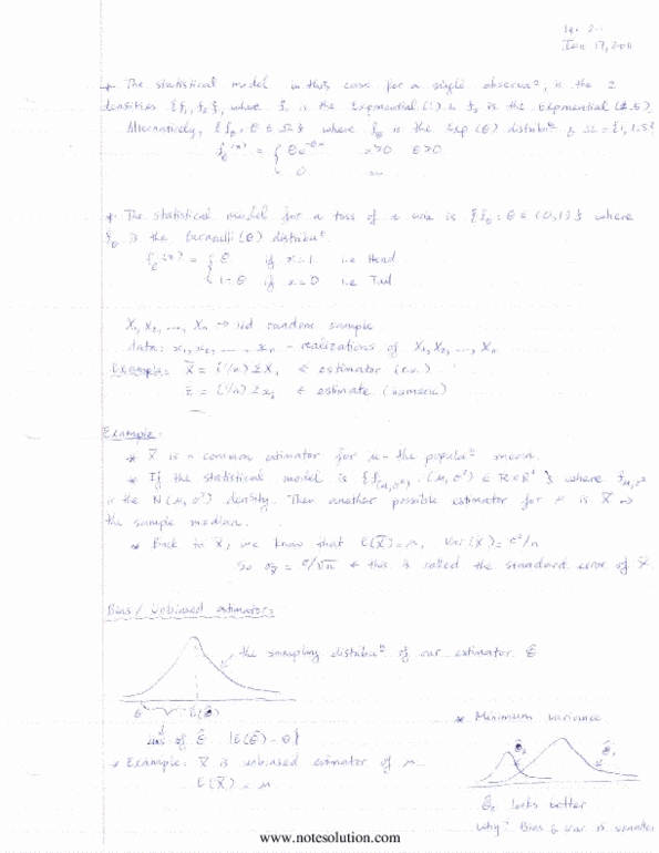 STA261H1 Lecture Notes - Eset, Independent And Identically Distributed Random Variables thumbnail